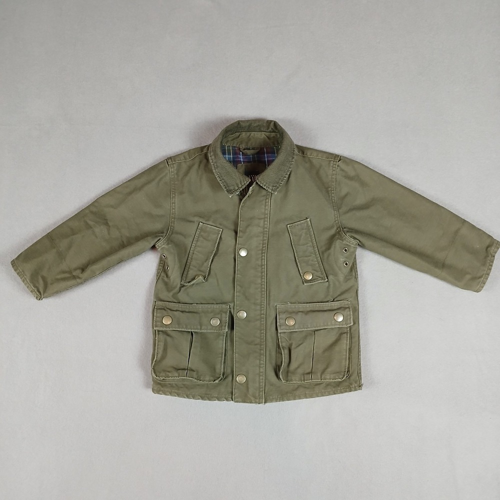 Baby Gap Boys Toddler‎ Size 2 Green Army Fall Coat Jacket Flannel 100% Cotton